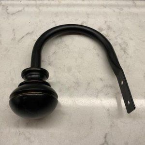 (1) Curtain Holder Tieback U-Shape, Black